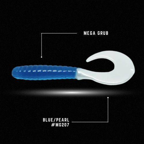 Blue/Pearl MG 207 | Mega Grub &#8211; CRAPPIE BAIT mg207 New