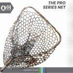 Detail view of OTH Fishing's Pro Series Net Head in a classic black finish, emphasizing the spacious and robust design for secure catches.